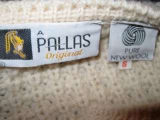   Cardigan Ladies Sweater Pallas Chunky Hand Loomed SZ S or M  