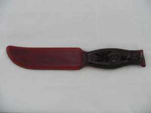 RUBY RED GLASS BUTTER KNIFE  