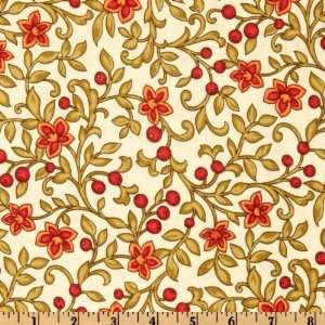  44 Wide Timeless Treasures Natasha Berry Vines Beige 