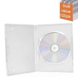  100 Pack 14mm Standard Clear Single DVD Case Electronics
