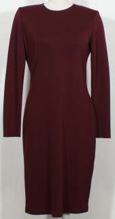 NWT ST. JOHN Burgundy Milano Knit Dress 10  