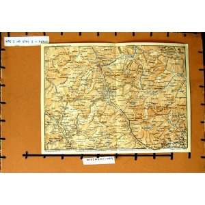  MAP 1929 TIROL PIEVE CAPRILE CASSIAN MOUNTAINS EUROPE 