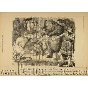  1878 Punch Cartoon Disraeli Lion Bear Congress Berlin 