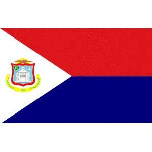  St Maarten Flag Clear Acrylic Keyring 2.75 inches x 2 