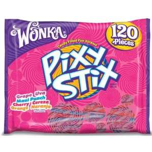 Wonka Pixy Stix Bag, 120 Stix  Grocery & Gourmet Food