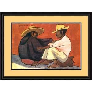  Pareja Indigena by Diego Rivera   Framed Artwork