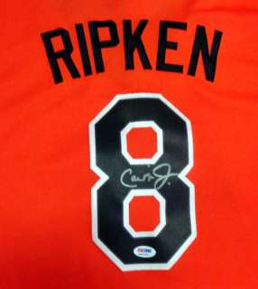 Cal Ripken Jr Autographed Signed Baltimore Orioles Jersey PSA/DNA 