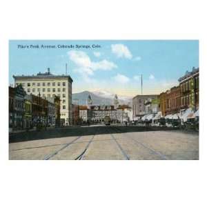  Colorado Springs, Colorado, Panoramic View of Pikes Peak 