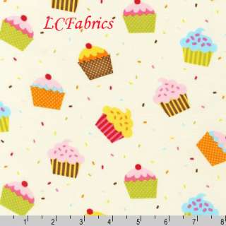 RK Caleb Gray Confections Cupcake Pastel Fabric by Yard  
