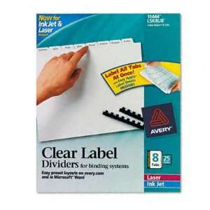  Avery 11444   Index Maker Clear Label Unpunched Divider, 8 