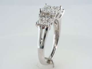   50ct Calla Cut Diamond 18K White Gold Engagement Wedding Ring  