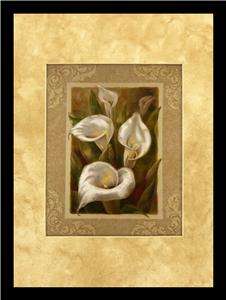 CALLAS Calla Lilies art FRAMED PRINT   Vivian Flasch  