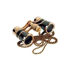 Carmen Opera Glasses with Chain (Green Body with Golden Rings)