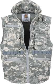   Army Digital Camouflage Vest Ranger ACU Camo Sleeveless Military Coat