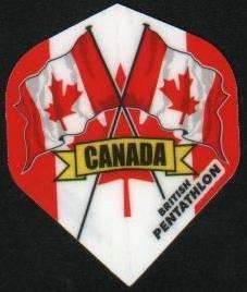 PENTATHLON Canadian Flag Dart Flights 3 per set  