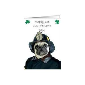  Happy 1st St. Patricks Day Pug Card Health & Personal 