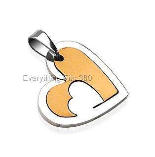 Heart Puzzle Pendant 316L Surgical Grade Stainless Steel with Necklace