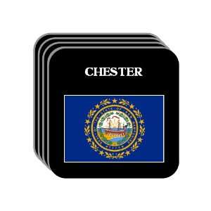  US State Flag   CHESTER, New Hampshire (NH) Set of 4 Mini 
