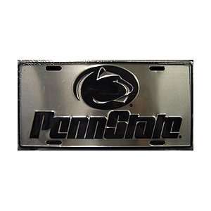  Penn State License Plate   Silver