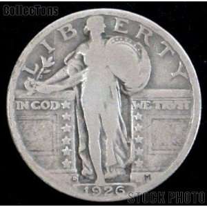    Circulated 1926 D Standing Liberty Silver Quarter 