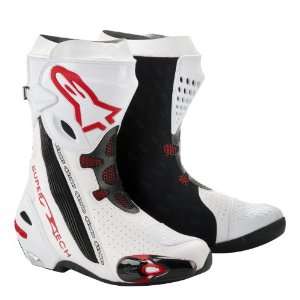 Alpinestars Supertech R Boots, White/Red, Size 9 2220012 23 43 