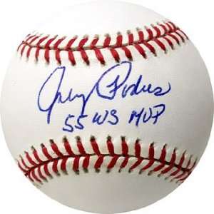  Signed Johnny Podres Baseball   with 1955 WS MVP 