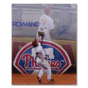 Aaron Rowand Philadelphia Phillies   Crash Catch   Autographed 16x20 