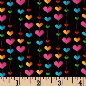  44 Wide Caterwauling Heart String Black Fabric By The 