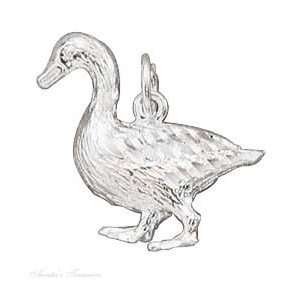  Sterling Silver Duck or Goose or Swan Charm Jewelry