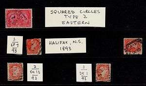 Halifax Squared Circles Type 2 son LOT used Canada  