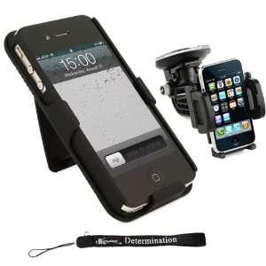 Rubberized Case Holster Stand with Rotating Clip Made for Apple iPhone 