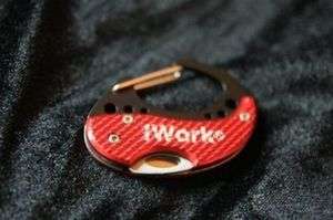 iWork Foldable Key Ring Knife RED Car School Hiking Diving Camp Key 