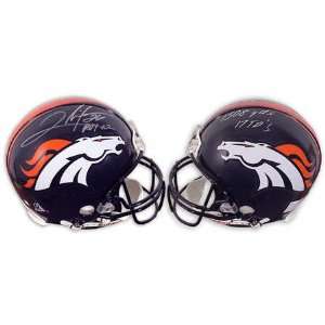  Clinton Portis Denver Broncos Autographed Stat Helmet 