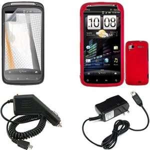  iNcido Brand HTC Sensation 4G Combo Rubber Red Protective 