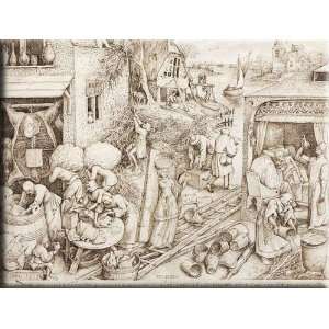  Prudence 16x12 Streched Canvas Art by Bruegel, Pieter the 