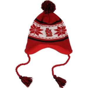  St. Louis Cardinals Youth Jr. Striped Snowflake Knit Hat 