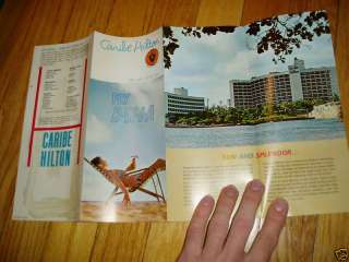 Caribe Hilton San Juan Puerto Rico Brochure Vintage  