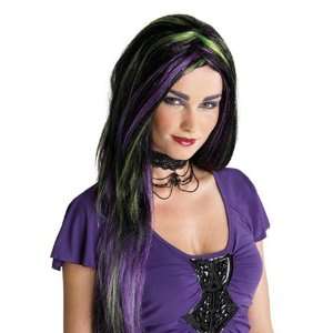  Purple and Green Rebel Witch Wig Toys & Games