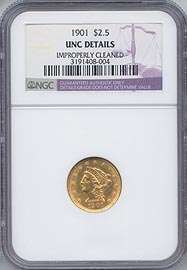 1901 $2.50 Gold Liberty Head, NGC Unc Details  