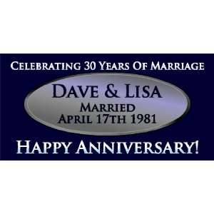   3x6 Vinyl Banner   Celebrating 30 Years Of Marriage 