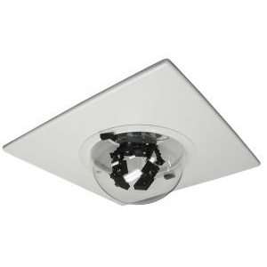 Indoor dome Camera System w/drop ceiling mount, clear dome, 4 Hi Res 