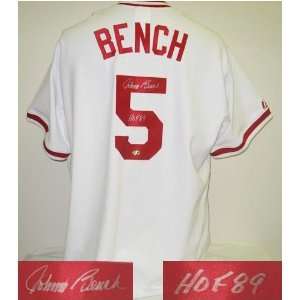  Johnny Bench Autographed Uniform   Cooperstown Hof Sports 