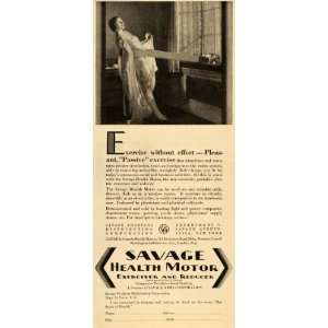  1928 Ad Savage Health Motor Exercise Machine UNUSUAL 