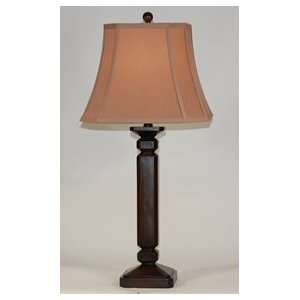  Brown Column Table Lamp with Mocha Brown Shade