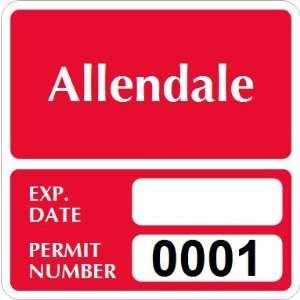  Parking Labels   Design SQ10 WindowCling White Permit, 2 