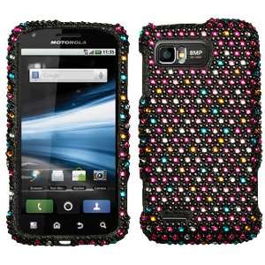 Sprinkle Dots Diamante Phone Protector Cover for MOTOROLA MB865 (Atrix 