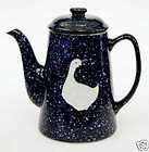 Otagiri Blue Country Speckled Goose Tea/Coffee Pot