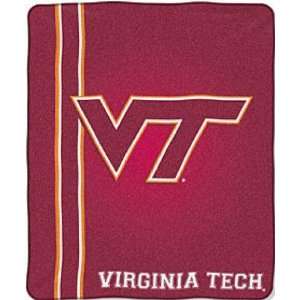   VT NCAA 50 X 60 Royal Plush Raschel Throw Blanket Mesh Style Sports