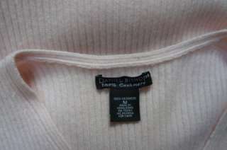 DANIEL BISHOP 100% Cashmere Ribbed Knit Baby Pink Sweater M  
