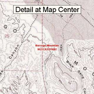 USGS Topographic Quadrangle Map   Borrego Mountain 